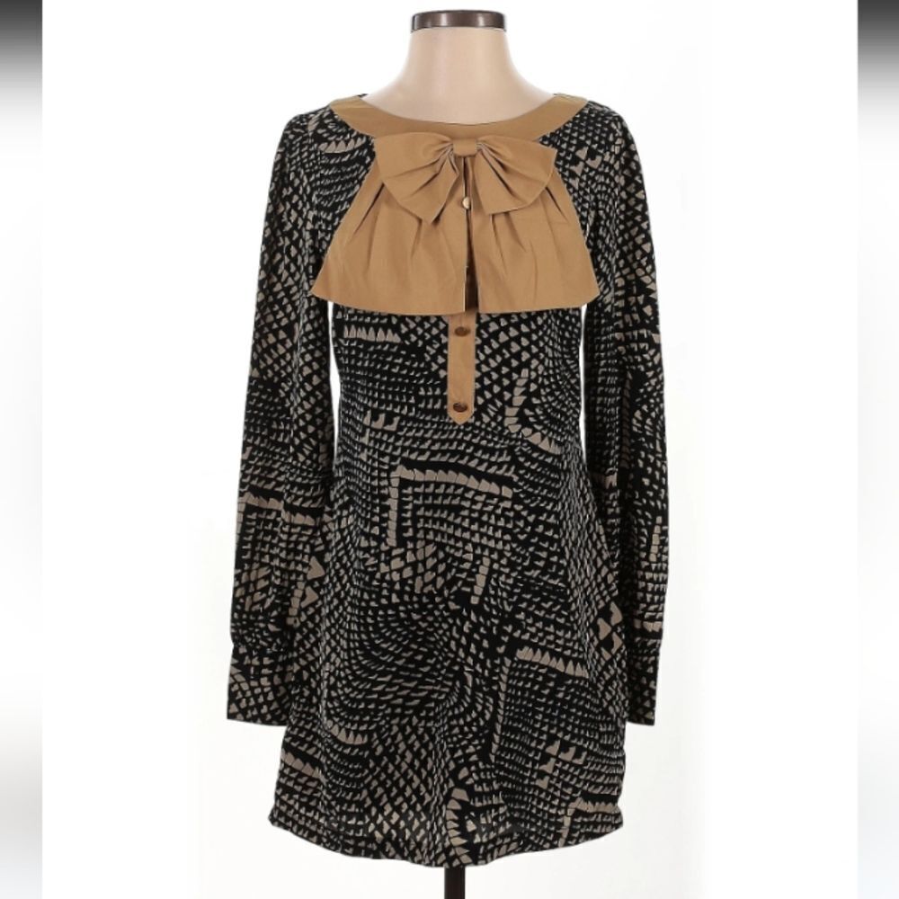 Elegant Yellow and Black Women's Dress